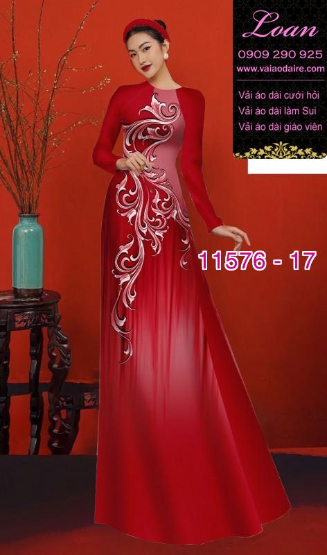 Vải áo dài hoa 3D