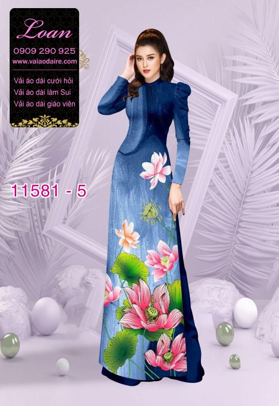 Vải áo dài hoa sen Vải áo dài hoa sen