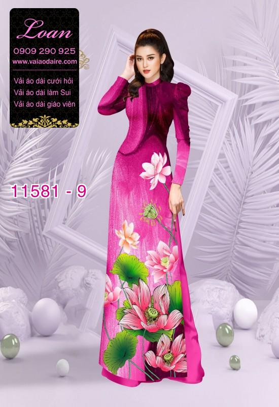 Vải áo dài hoa sen Vải áo dài hoa sen