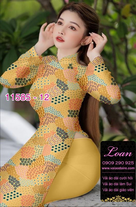 Vải áo dài hoa 3D Vải áo dài hoa 3D