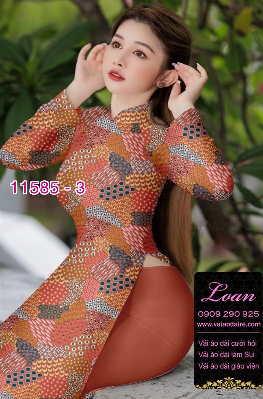 Vải áo dài hoa 3D Vải áo dài hoa 3D
