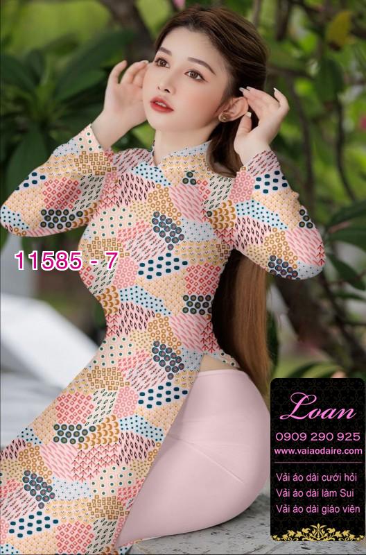 Vải áo dài hoa 3D Vải áo dài hoa 3D