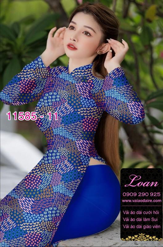 Vải áo dài hoa 3D Vải áo dài hoa 3D