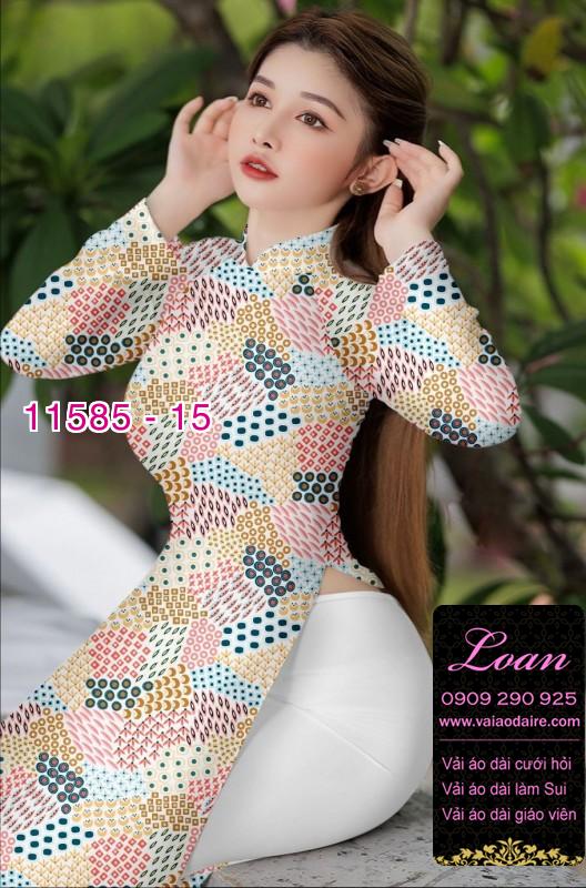 Vải áo dài hoa 3D Vải áo dài hoa 3D