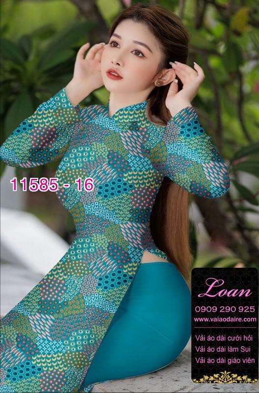 Vải áo dài hoa 3D Vải áo dài hoa 3D