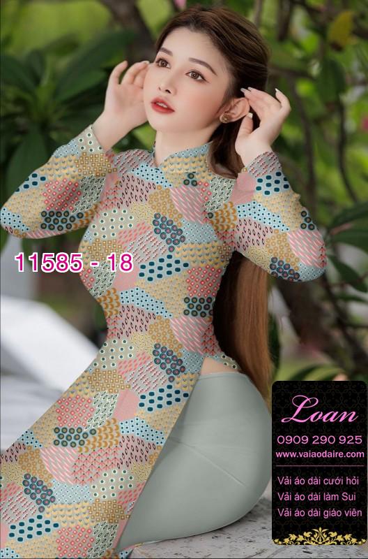 Vải áo dài hoa 3D Vải áo dài hoa 3D