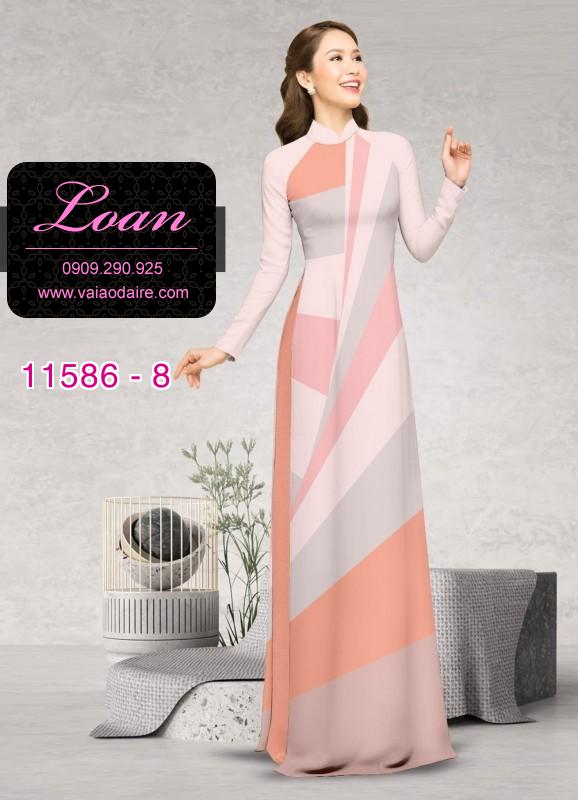 Vải áo dài hoa 3D