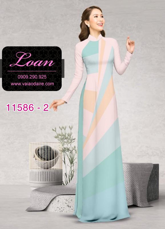 Vải áo dài hoa 3D