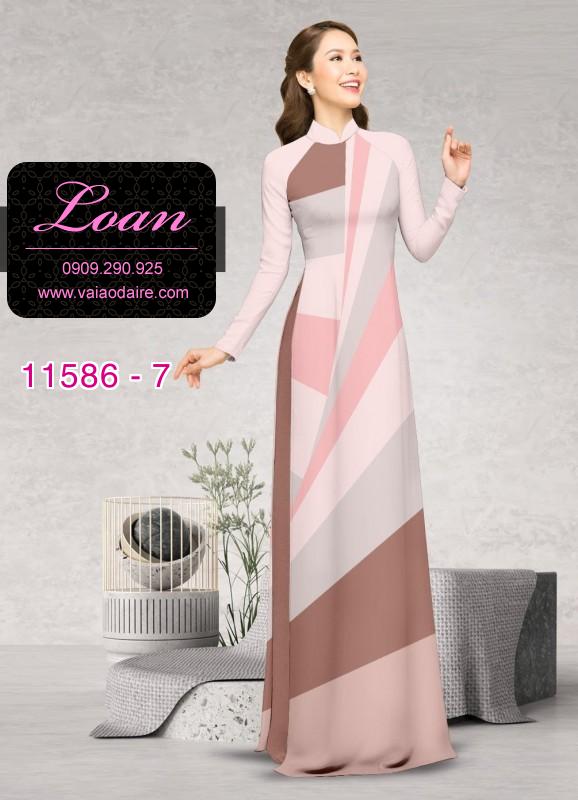 Vải áo dài hoa 3D