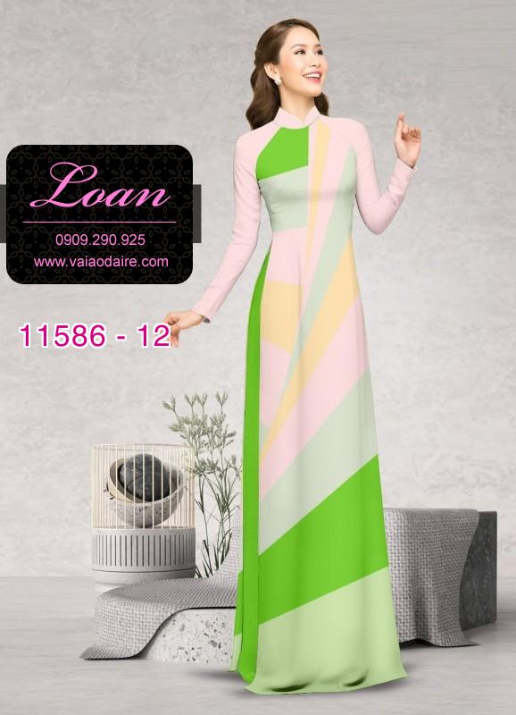 Vải áo dài hoa 3D