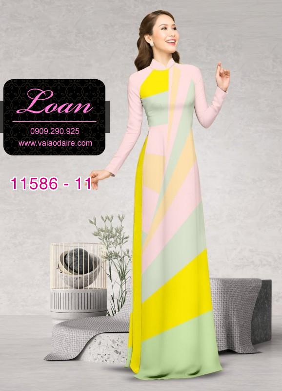Vải áo dài hoa 3D