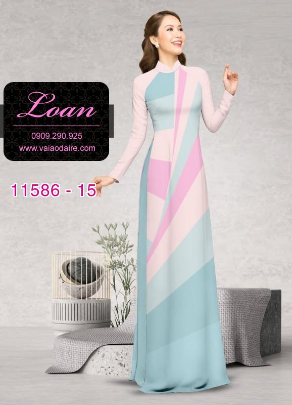 Vải áo dài hoa 3D