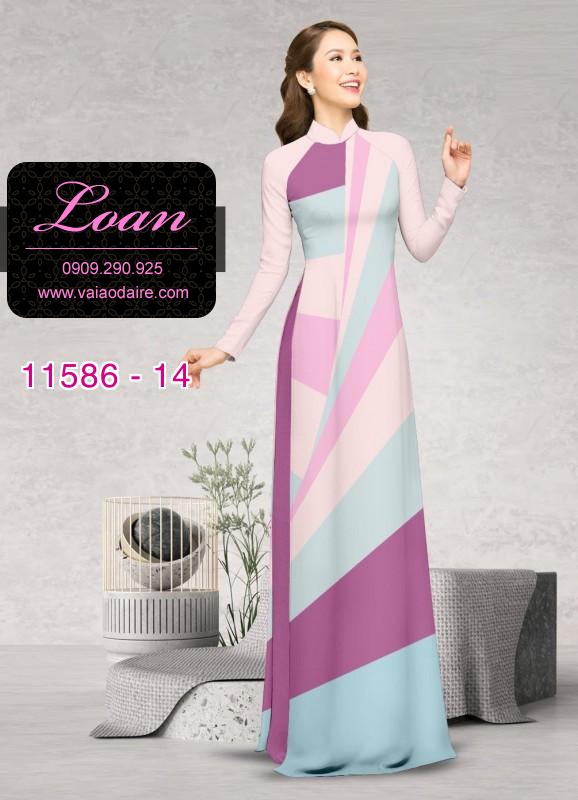 Vải áo dài hoa 3D