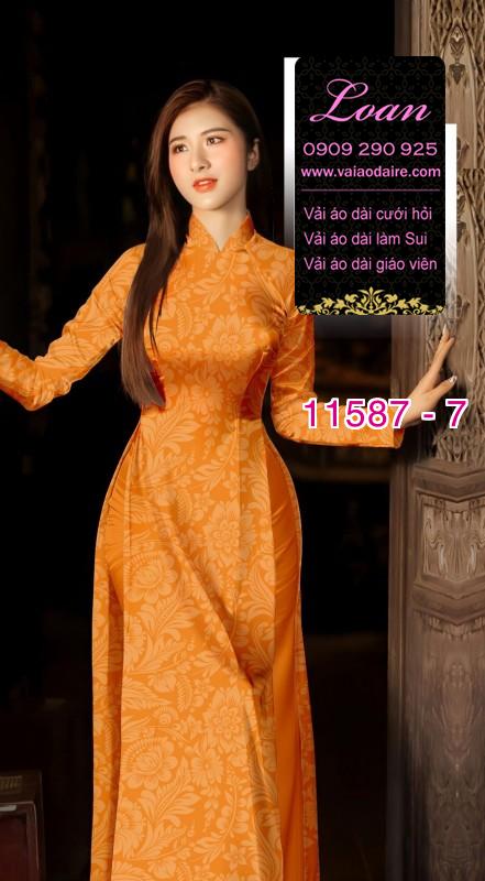 Vải áo dài hoa nhí