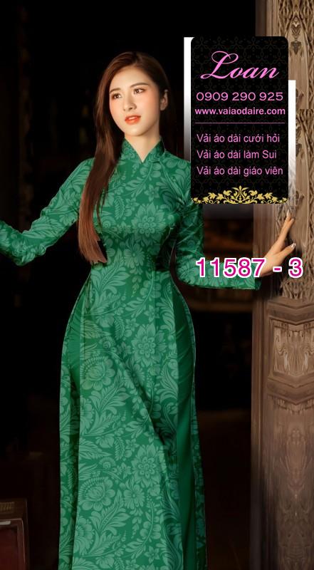 Vải áo dài hoa nhí