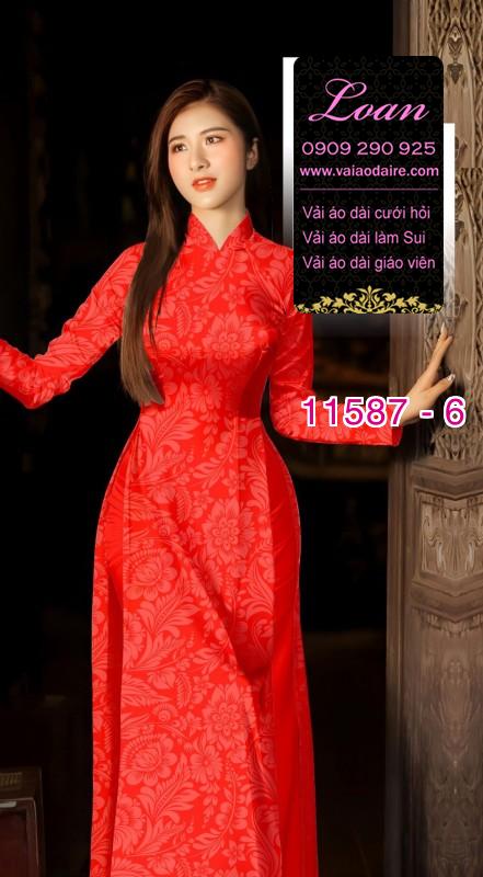 Vải áo dài hoa nhí