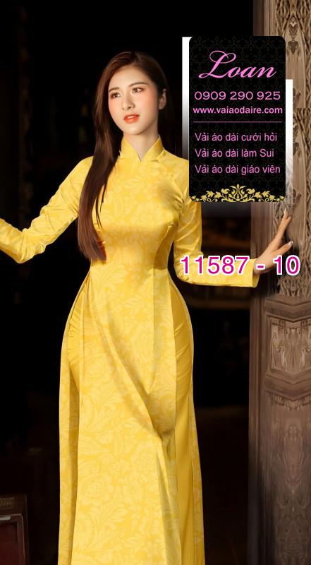 Vải áo dài hoa nhí