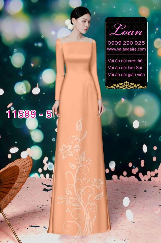 Vải áo dài in 4D hoa văn