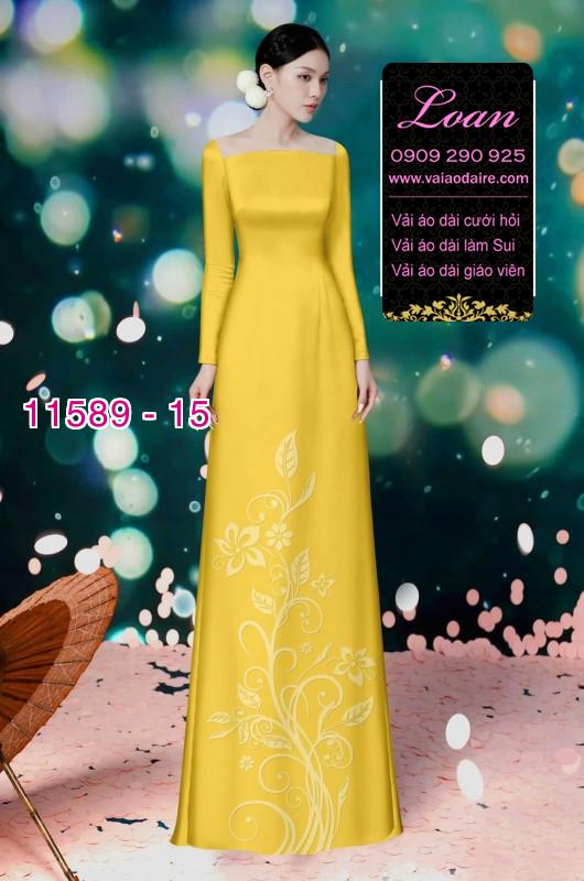 Vải áo dài in 4D hoa văn