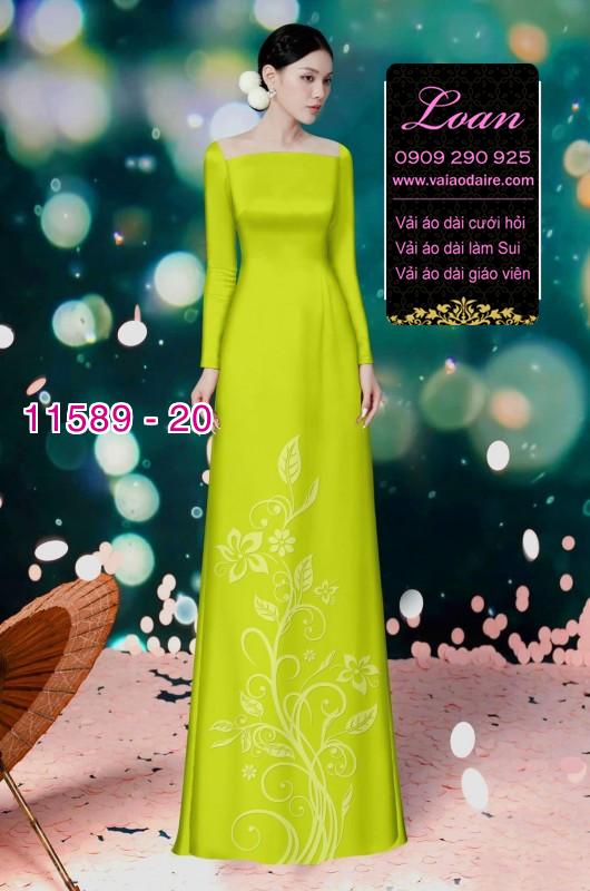 Vải áo dài in 4D hoa văn