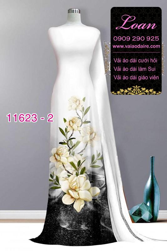 Vải áo dài in hoa 3D