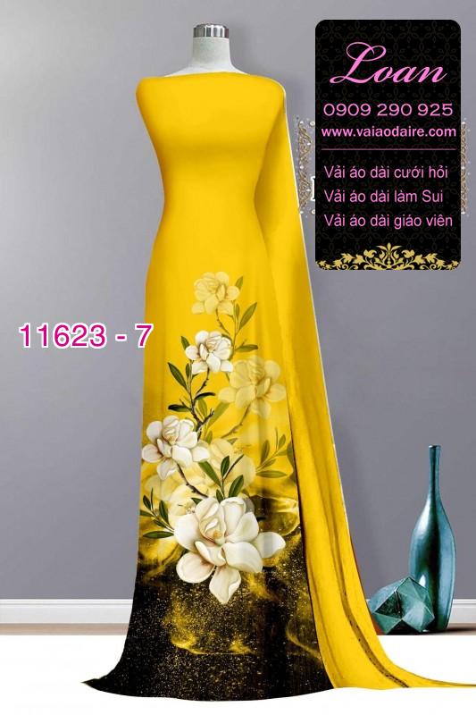 Vải áo dài in hoa 3D