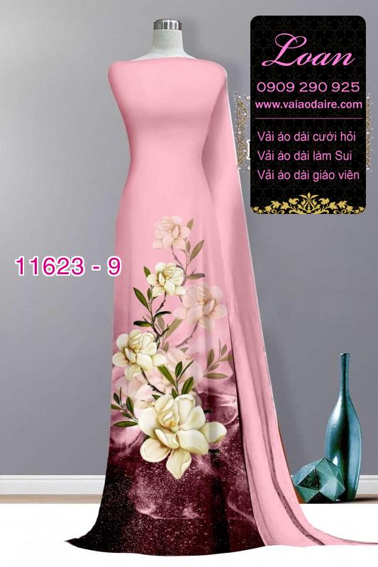 Vải áo dài in hoa 3D