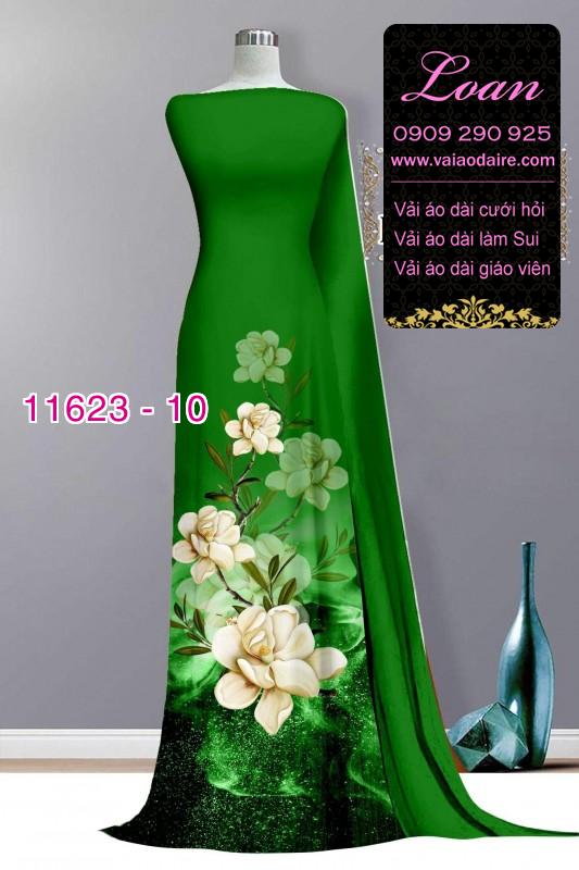 Vải áo dài in hoa 3D