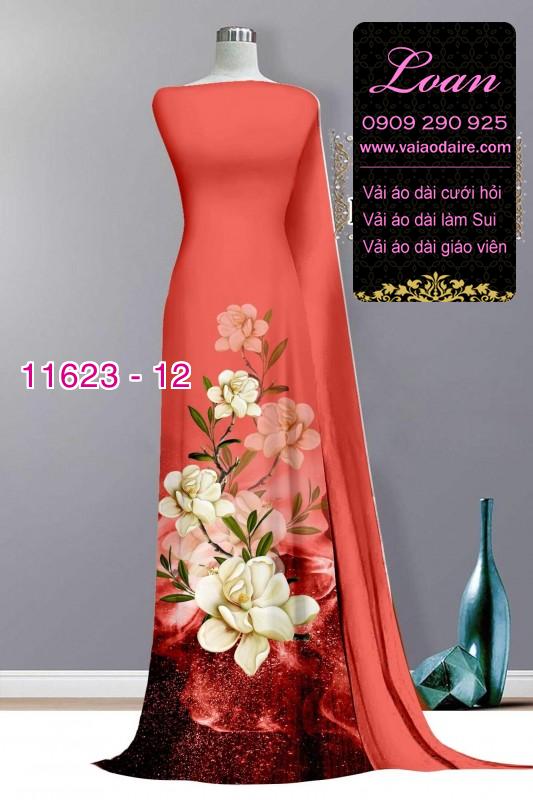 Vải áo dài in hoa 3D