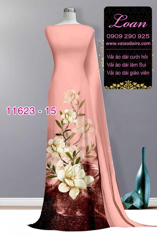 Vải áo dài in hoa 3D
