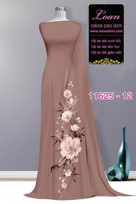 Vải áo dài in hoa 3D
