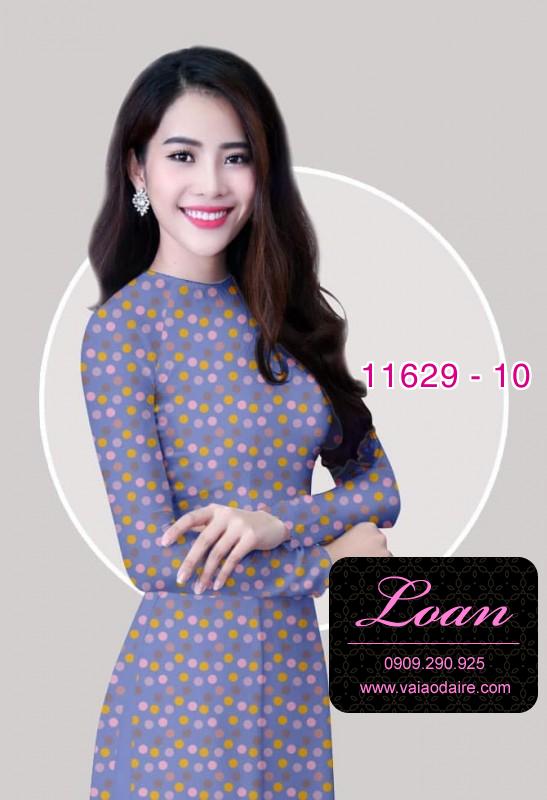 Vải áo dài chấm bi Vải áo dài chấm bi