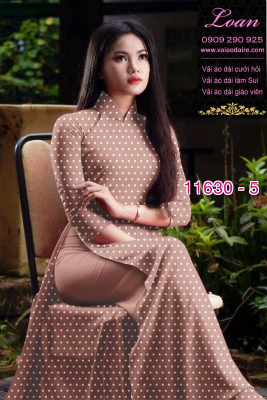 Vải áo dài chấm bi
