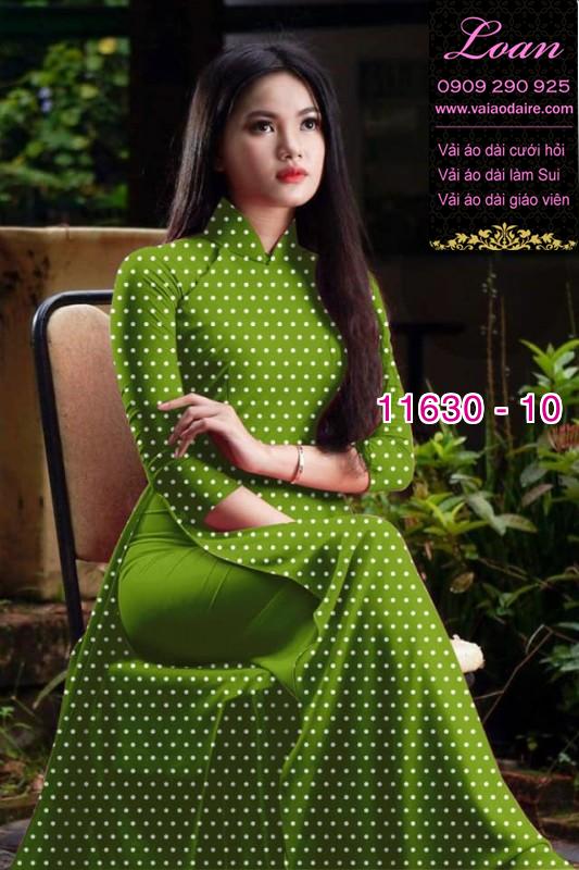 Vải áo dài chấm bi