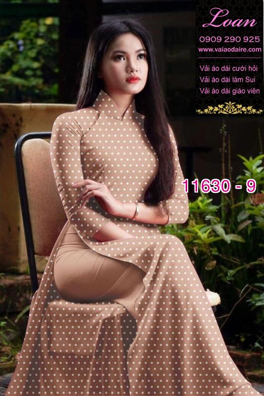 Vải áo dài chấm bi