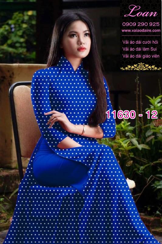 Vải áo dài chấm bi