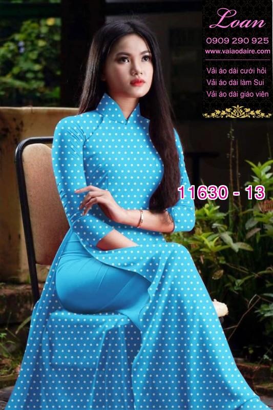 Vải áo dài chấm bi