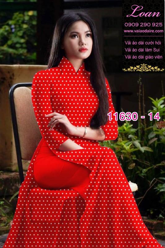 Vải áo dài chấm bi