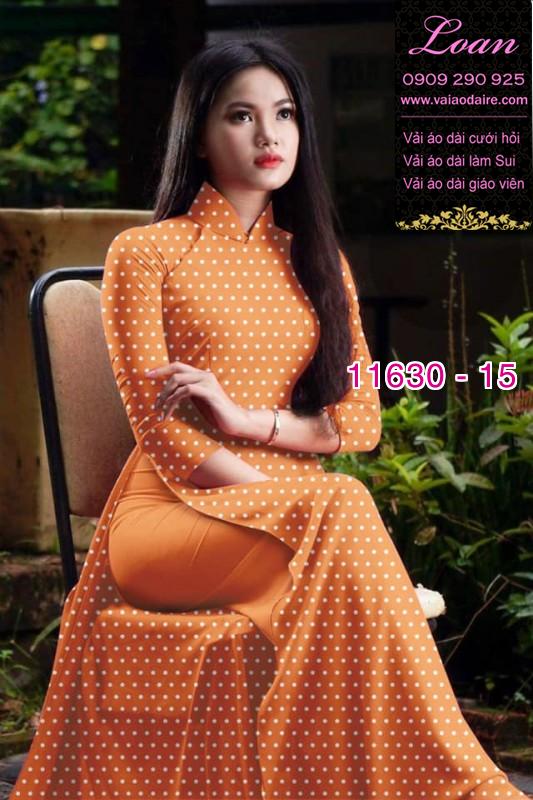 Vải áo dài chấm bi