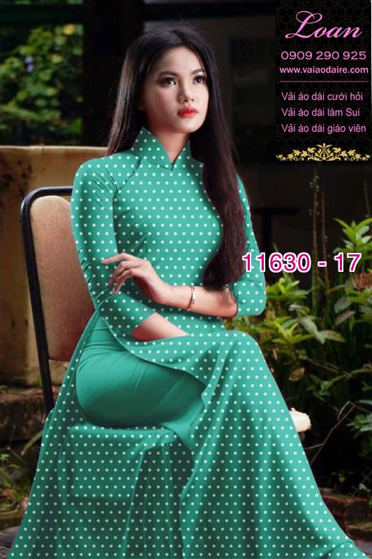 Vải áo dài chấm bi