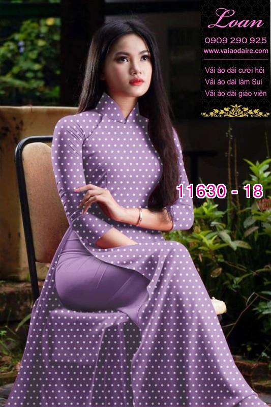 Vải áo dài chấm bi