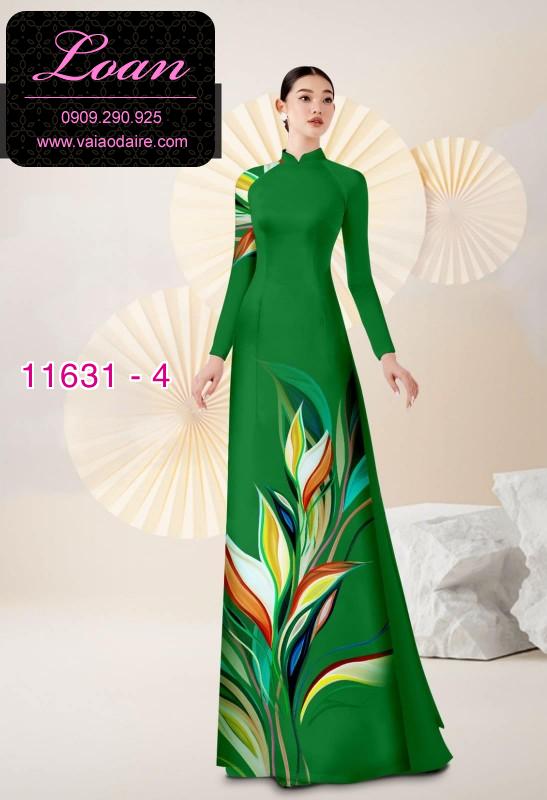 Vải áo dài hoa 3D