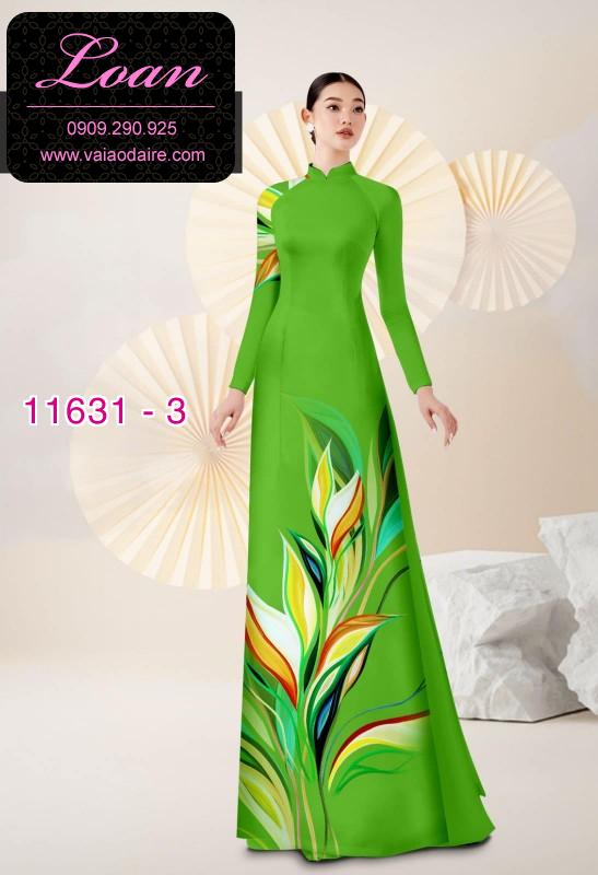 Vải áo dài hoa 3D