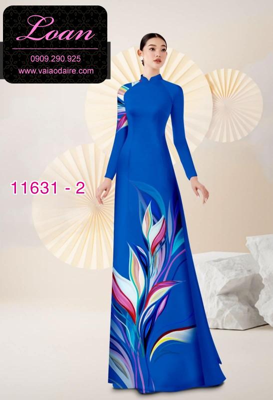 Vải áo dài hoa 3D