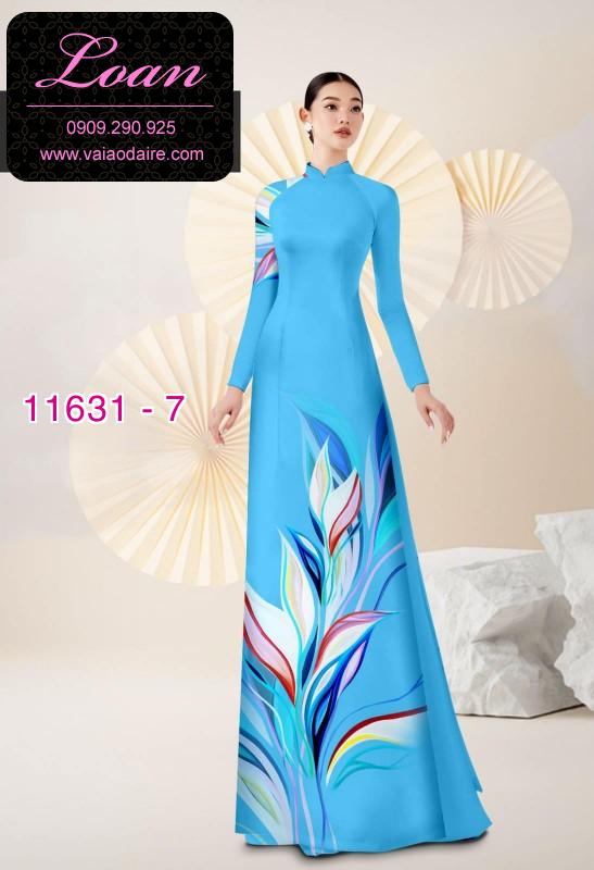 Vải áo dài hoa 3D