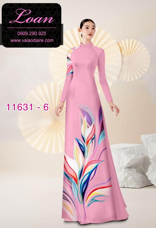 Vải áo dài hoa 3D