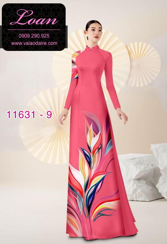 Vải áo dài hoa 3D