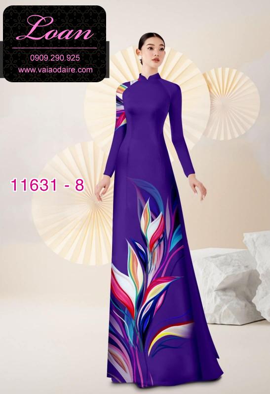 Vải áo dài hoa 3D