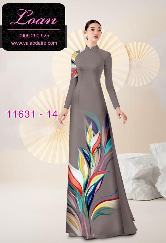 Vải áo dài hoa 3D