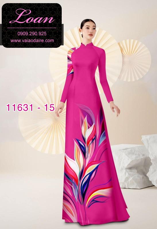 Vải áo dài hoa 3D